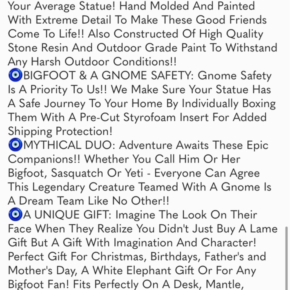 Funny Guy Mugs Garden Gnome Statue - Bigfoot and A Gnome - Indoor/Outdoor - Picture 7 of 7